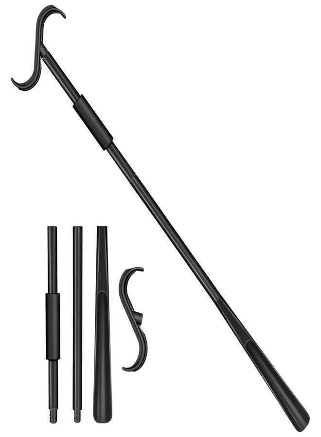 Ansevo 35 Inch Long Handle Shoe Horn for Seniors, Dressing Stick for Elderly, Portable, Detachable and Adjustable Long Shoe Horn - Sock Aids for Putting on Socks, Shirts, Shoes, Pants - Image 1