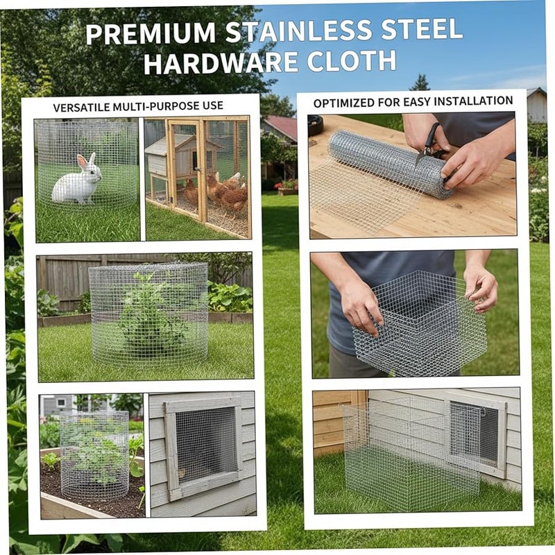 Galvanized Steel Wire Mesh 1 3cm Aperture Hardware Cloth For Chicken Coop Garden Fence Rodent Control - Image 3