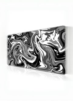 TREYO Black Gray Fluid Design Large Gaming Mouse Pad – 800 * 300 * 3mm XL Desk Mat | Anti-Slip Base & Spill-Resistant | Stitched Edges for Long-Lasting Durability | Perfect for Keyboard & Mouse Setup  - Image 1
