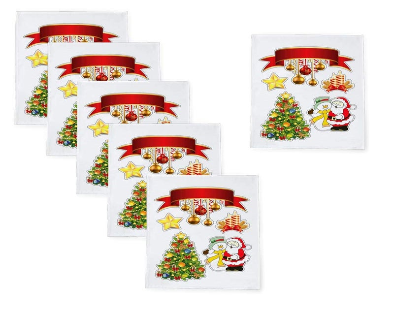 Khakee مناديل حرير بموضوع عيد الميلاد بلون الكاكي 10x 10 عبوة من 6 قطع