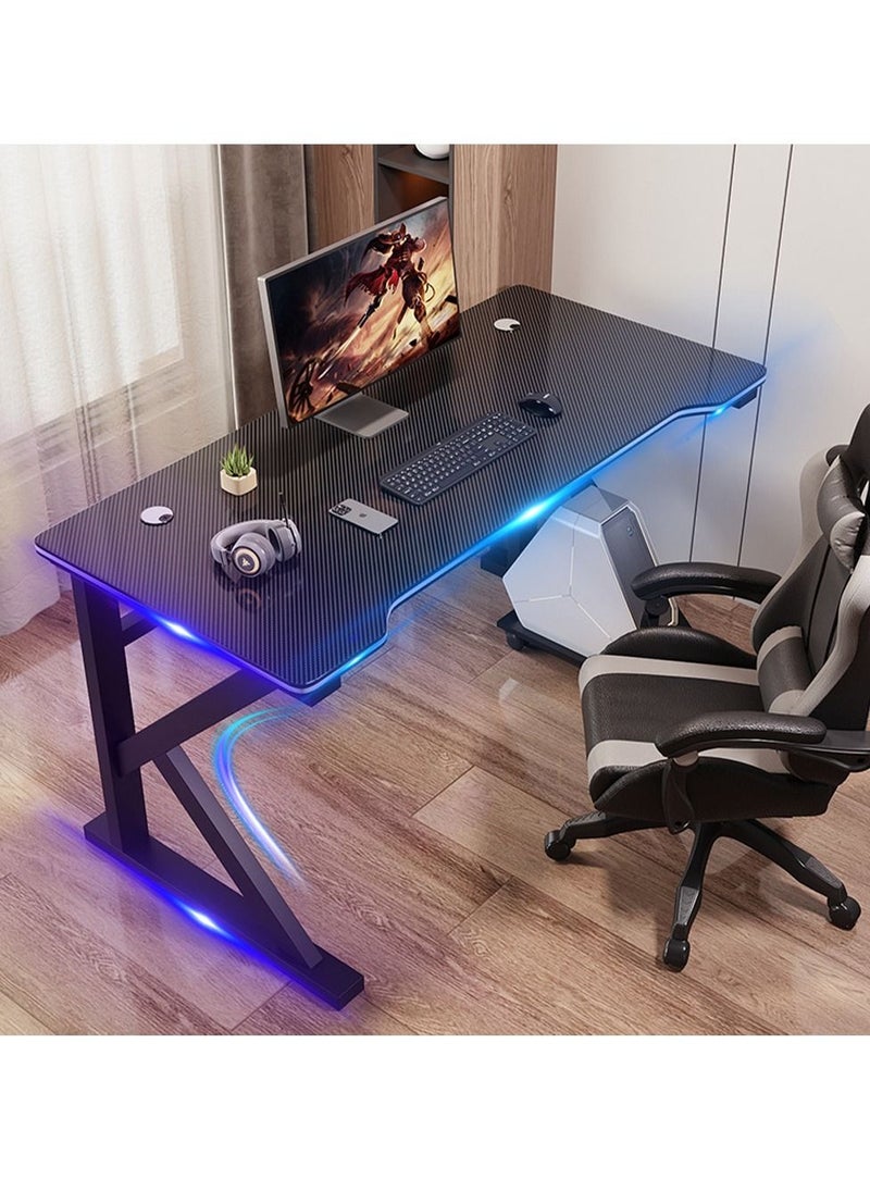 Arabest Ergonomic Gaming Desk 39 Inch,PC Gaming Table, K Shaped Gaming Computer Desk, Carbon Fiber Home Office Gamer Desk Black  - Image 2
