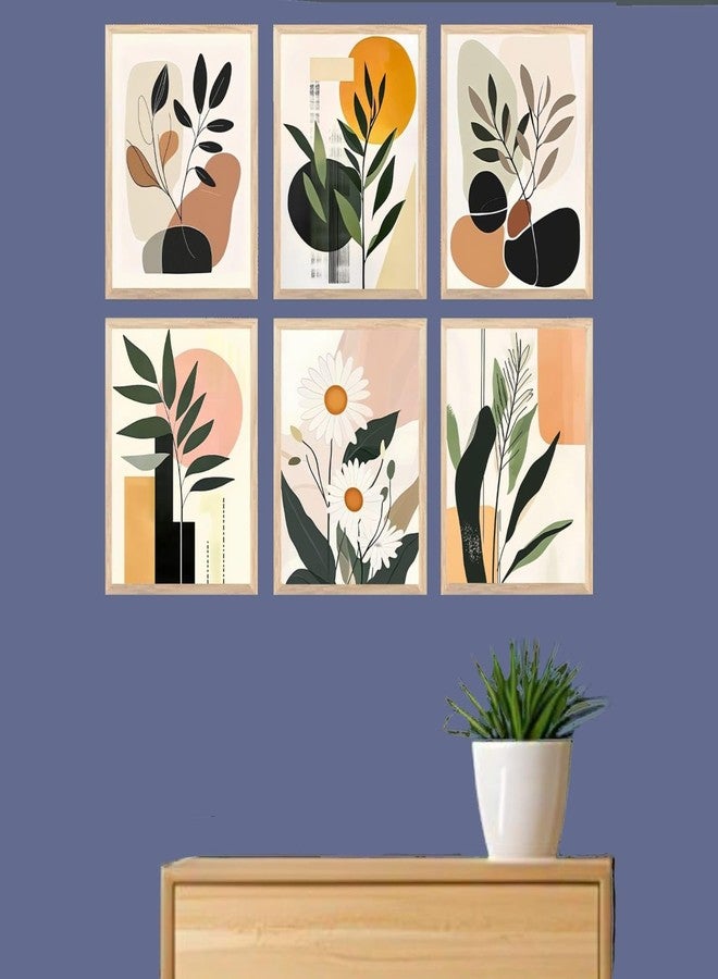 ARAkri Modern Botanical Wall Art Prints, Set of 6, Abstract Minimalist Floral Designs, Wall Photo Frames set, Living Room Decor, Wall Decor for Home Office (Art 1, 10 x 13 inch) - Image 5