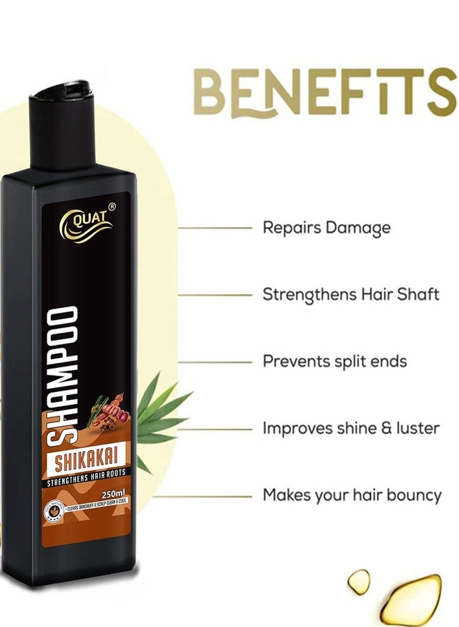 Quat Pure Shikakai hair shampoo for strengthens hair roots and shiny long hair (250ml) - Image 4
