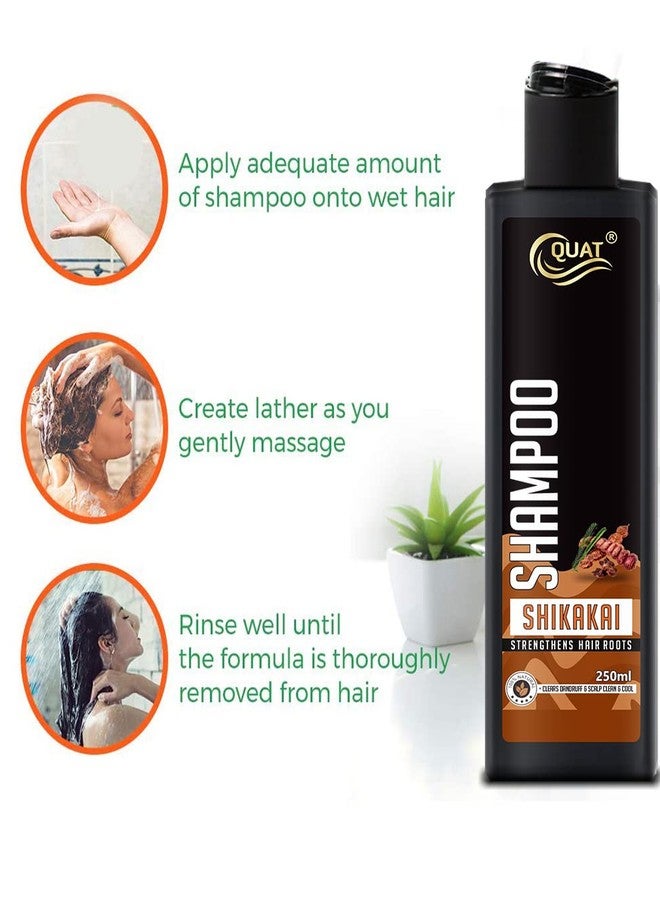 Quat Pure Shikakai hair shampoo for strengthens hair roots and shiny long hair (250ml) - Image 5