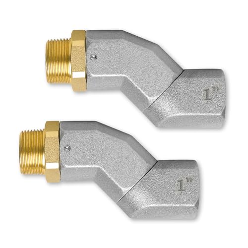 YIENAKFUN 2PCS 1 Inch NPT Fuel Hose Swivel 360 Rotating Connector for Fuel Nozzle Multi Plane Fuel Plane Swivel - Image 1
