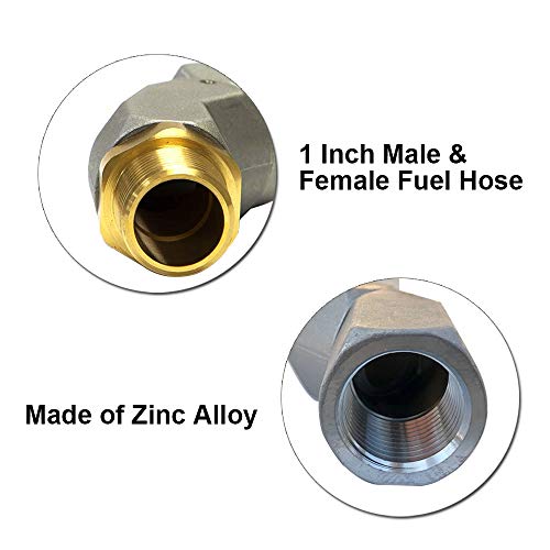 YIENAKFUN 2PCS 1 Inch NPT Fuel Hose Swivel 360 Rotating Connector for Fuel Nozzle Multi Plane Fuel Plane Swivel - Image 4