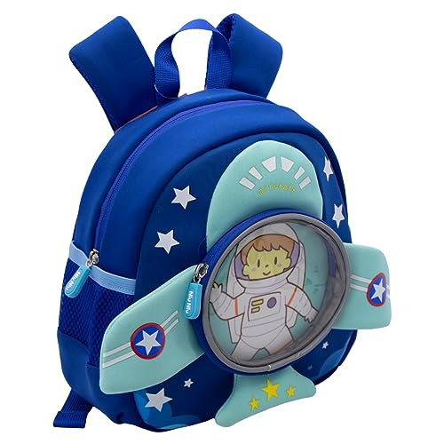Kiditos Toddler Backpack, My Dream Astronaut, Children Preschool Nursery Travel Bag with Safety Features for Baby Boys & Girls, Age 2 to 6 Years, Sky Blue - Image 1