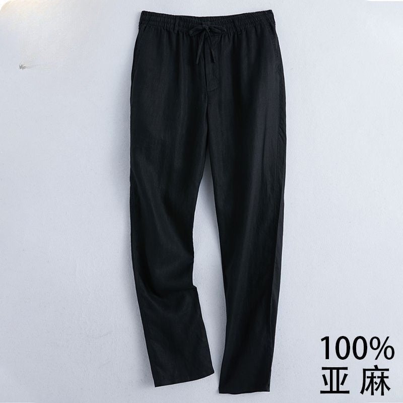 Men's Premium Linen Straight Pants - Image 1