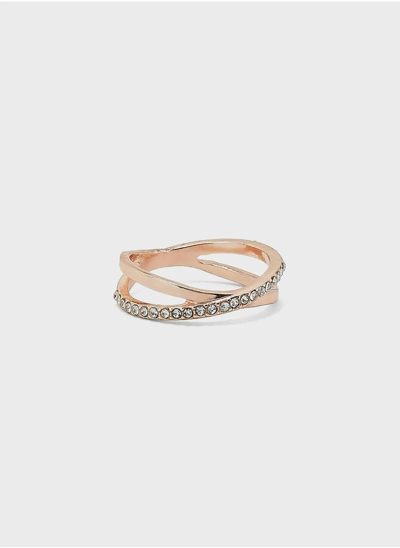 Claires Kids Gold Criss Cross Ring