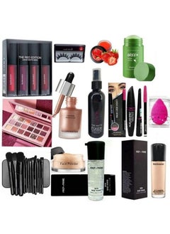 Oro Mac Bridal Makeup Combo Kit For Girls & Women All Parlour Products In 1 Box Pack Of 18