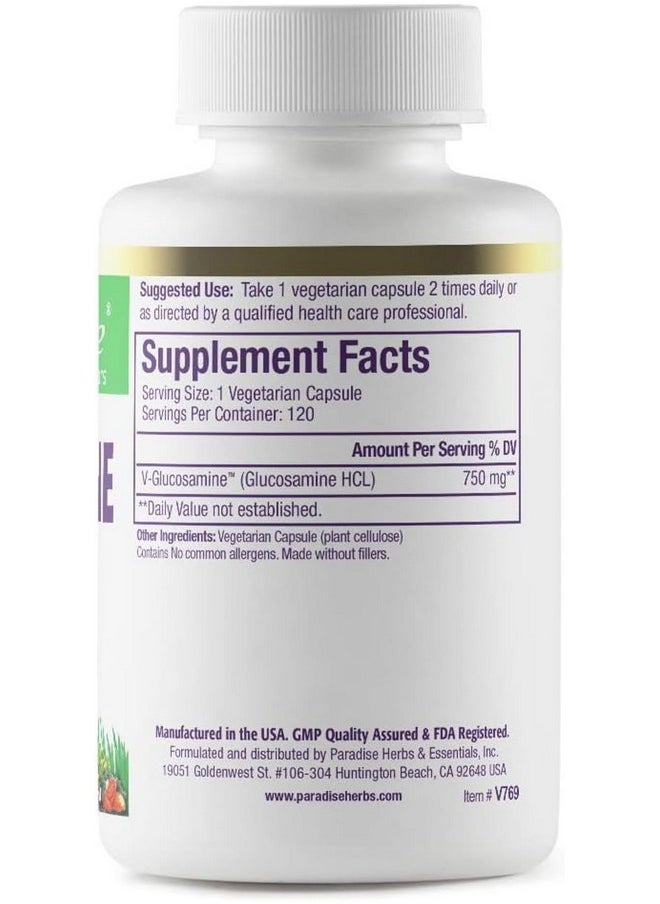 Paradise Herbs V-Glucosamine Supplement, Tissue & Joint Health, Super Potent, Ultra Pure, Vegan, Non GMO, Gluten Free, 120 Vegetarian Capsules - pzsku/ZE603DA0CF99F9AAC9884Z/45/_/1735908043/c525f1fa-2c7d-4be6-88b4-411ca3556f1e