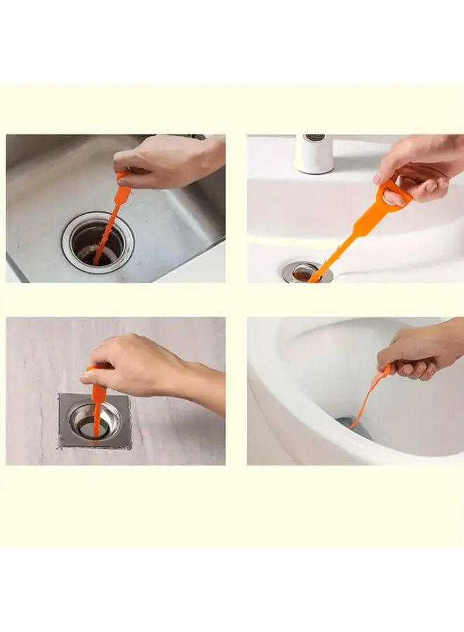 Orange Hair Clog Remover Sticks For Kitchen Bathroom And Drain Cleaning - Image 5