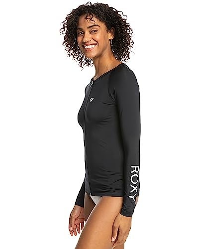 Roxy Women's Long Sleeve Zipped Rashguard – UPF 50+, Stretch Fit, Swim, Surfsuit, Quick-Dry Swim Shirt, Anthracite, Large - Image 3