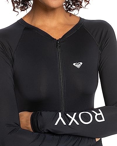 Roxy Women's Long Sleeve Zipped Rashguard – UPF 50+, Stretch Fit, Swim, Surfsuit, Quick-Dry Swim Shirt, Anthracite, Large - Image 4