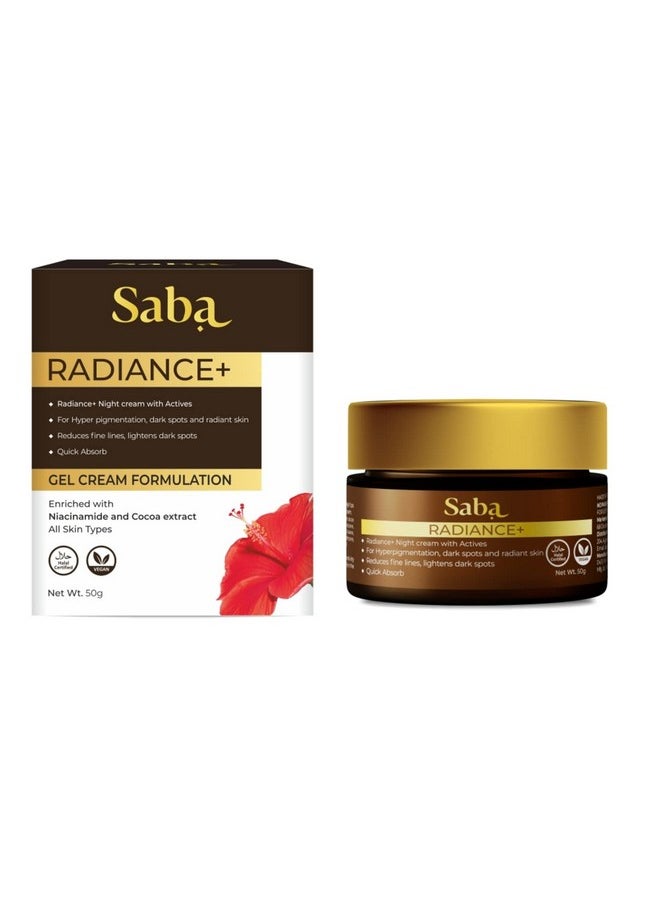 Saba Kombucha Saba Radiance+ Night Gel Cream with Niacinamide, Cocoa Extract & Actives | 50g  - Image 2