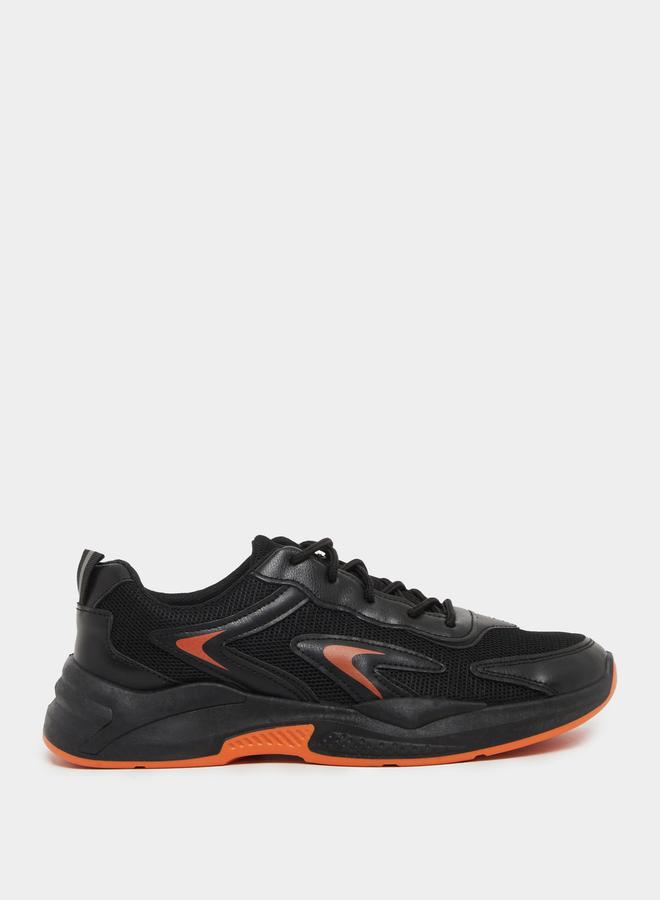 Styli Stitch Detail Chunky Sole Lace Up Sneakers - Image 1