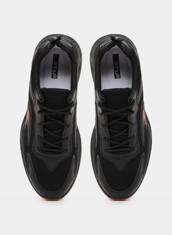 Styli Stitch Detail Chunky Sole Lace Up Sneakers - Image 5