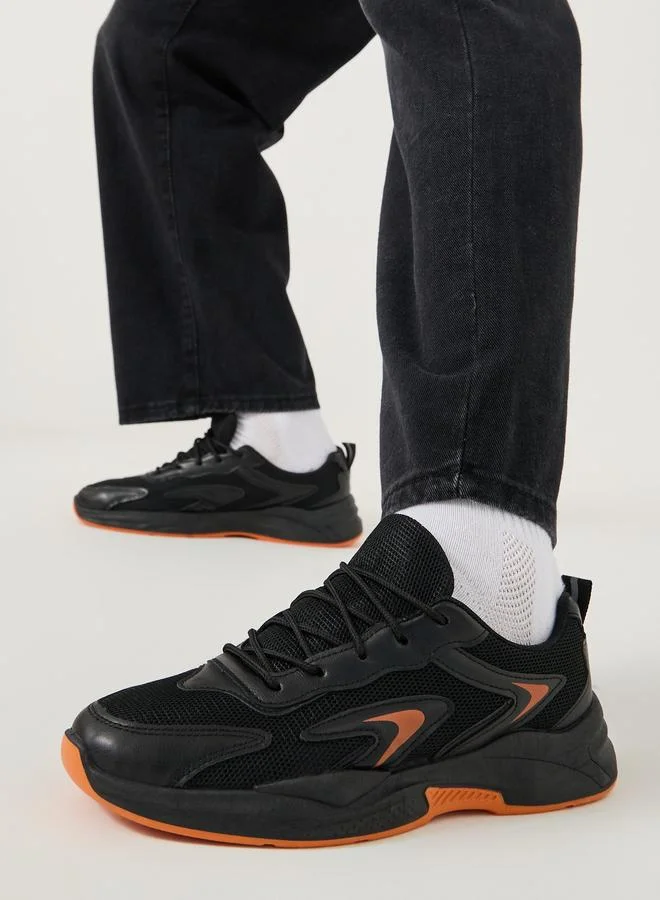 Styli Active Stitch Detail Chunky Sole Lace Up Sneakers