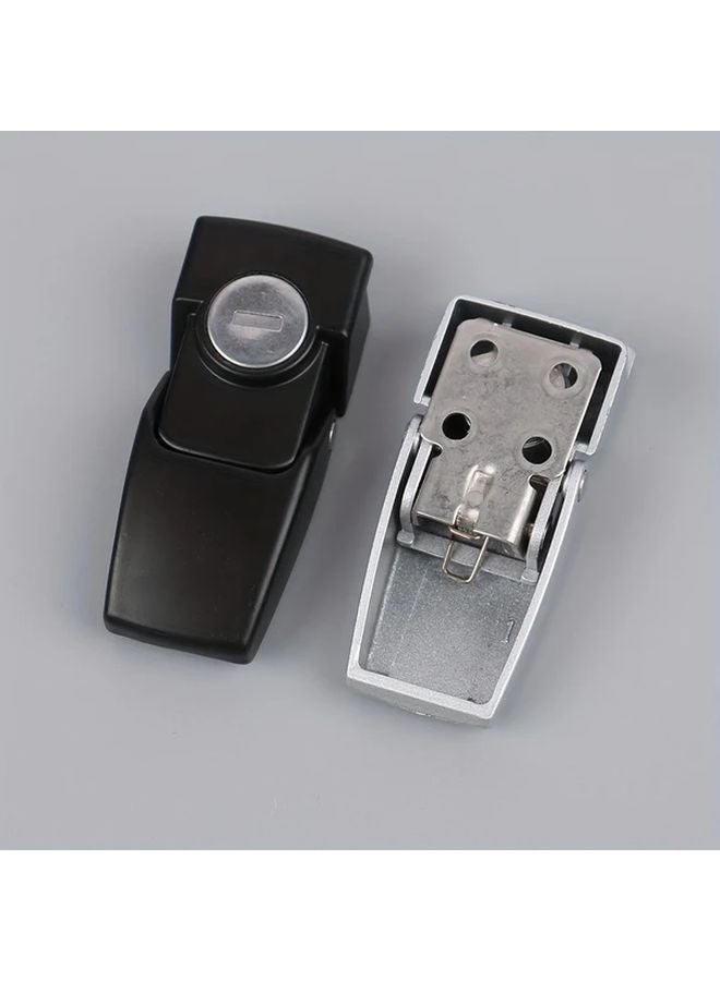 Heavy Duty Zinc Alloy Cabinet Hasp Latch Silvery Security Toggle Lock with 2 Keys - Image 2