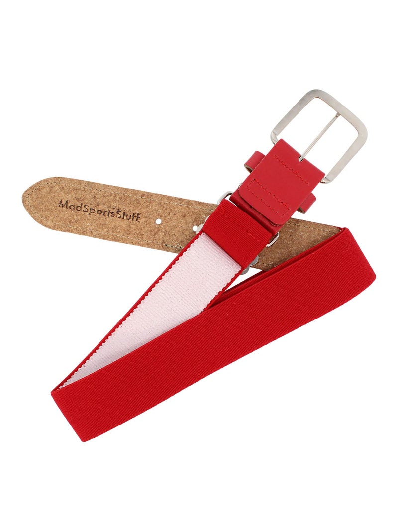 MadSportsStuff Performance Baseball Softball Belt (Adult, Scarlet) - Image 2