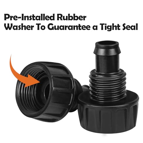 WZFLRUA Hose To 1/2 Inch Irrigation Tubing Adapter, 3 Pack Faucet Garden Hose Adapter 3/4" To 1/2" Drip Tube 3/4 Inch FHT To 1/2 Inch Drip Adapter Fittings for Garden Irrigation System - Image 4