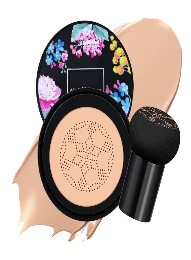 Ownest Mushroom Head Air Cushion BB Cream, Concealer Lasting Nude Makeup Moisturizing Pigment CC Liquid Foundation, Even Skin Tone Makeup Base Primer-Buff Beige - Image 1