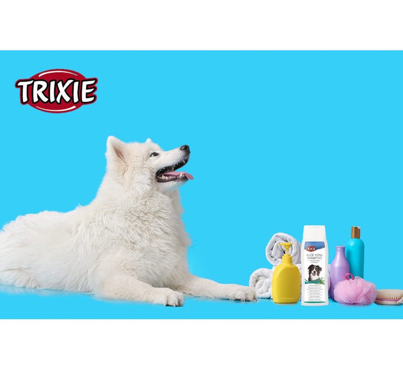 Trixie شامبو كلاب تريكسى بالألوة فيرا - فوائد الألوة فيرا التي تحتفظ بالرطوبة في الجلد، تأثير مضاد للبكتيريا يعمل بشكل جيد للبشرة الحساسة، مناسب أيضًا للكلاب ذات الشعر الطويل - 250 مل - Image 4