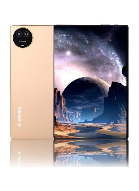 10.1-Inch HD AMOLED Display Slim Smart Tablet PC Dual SIM 5G Network Wifi Android Tablet 8GB RAM 256GB ROM Dual Camera Google Meet and Zoom Supported Gold