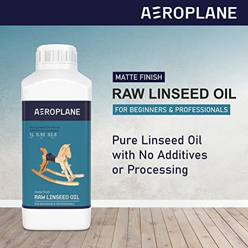 AEROPLANE Brand - Raw Linseed Oil - Used for Wood Finishing & Restoration, Sports Equipment, Wall Base Coat & Putty, Tools & Hardware - Natural Wood Varnish - Image 2