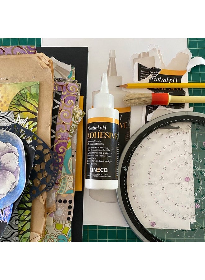 Lineco Neutral Ph Adhesive 8 Oz Acid Free All Purpose Glue Dries Clear And Remains Flexible. Used For Bookbinding And Book Repair Framing Collages Paper Art And Crafts  - Image 5