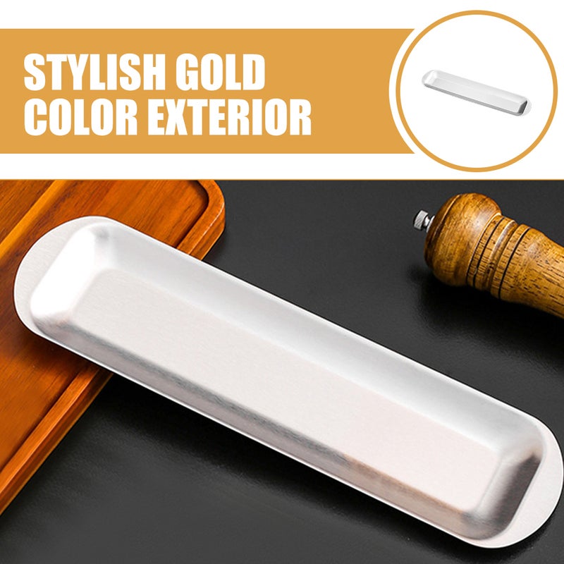 Sushi Plate Stainless Steel Serving Plate Snack Storage Tray Reusable Sushi Holder - Image 2