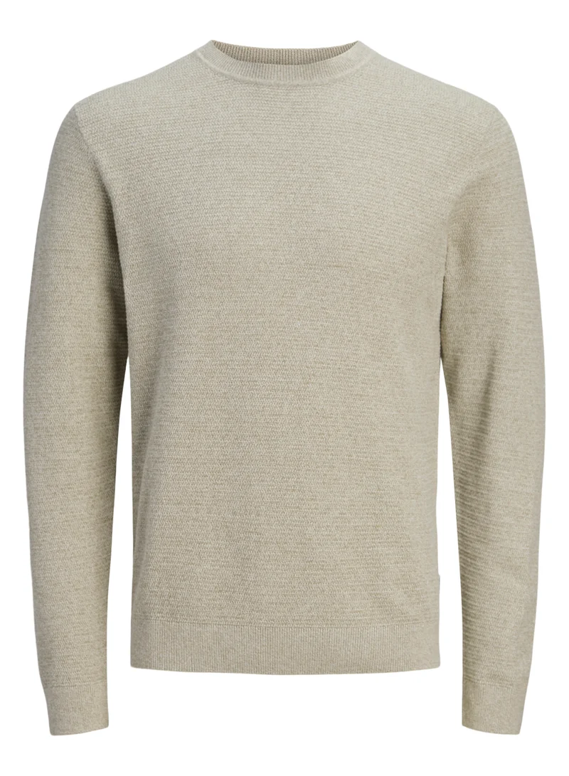 Knitted Crew Neck Long Sleeve Sweater