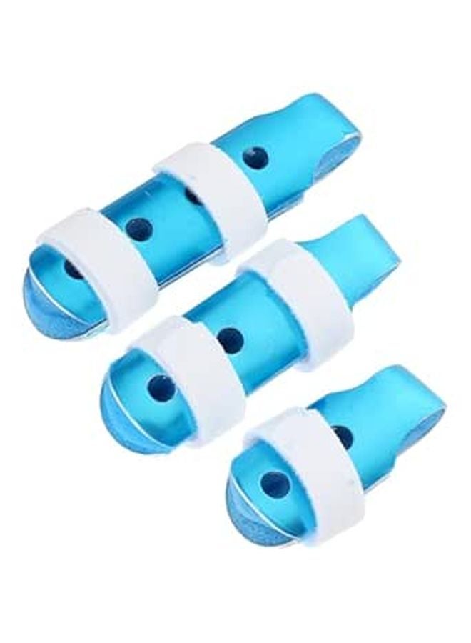 Finger Splints Set Blue S M L Fracture Support Brace Joint Dislocation Fixing Tool - Image 1