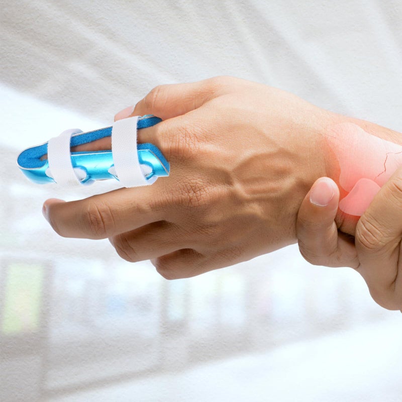 Finger Splints Set Blue S M L Fracture Support Brace Joint Dislocation Fixing Tool - Image 5
