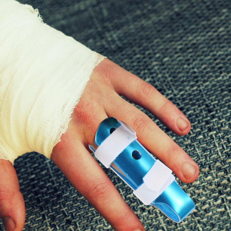 Finger Splints Set Blue S M L Fracture Support Brace Joint Dislocation Fixing Tool - Image 4