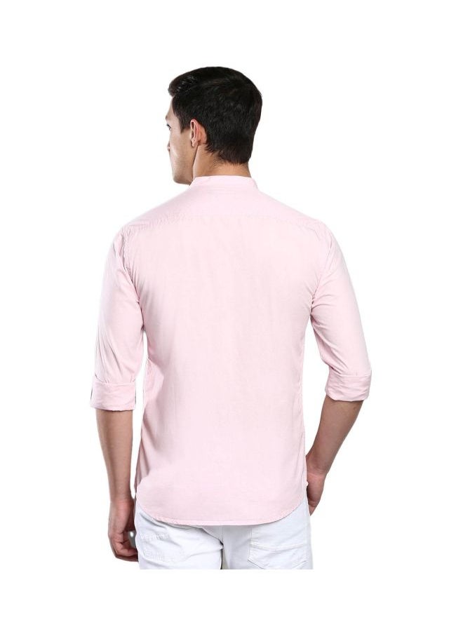 Men's Pink Slim Fit Casual Spread Shirt - pzsku/ZE604953E9602FC4023F5Z/45/_/1735037196/8de7581d-9402-4b04-a8ce-02b6ddc7f093