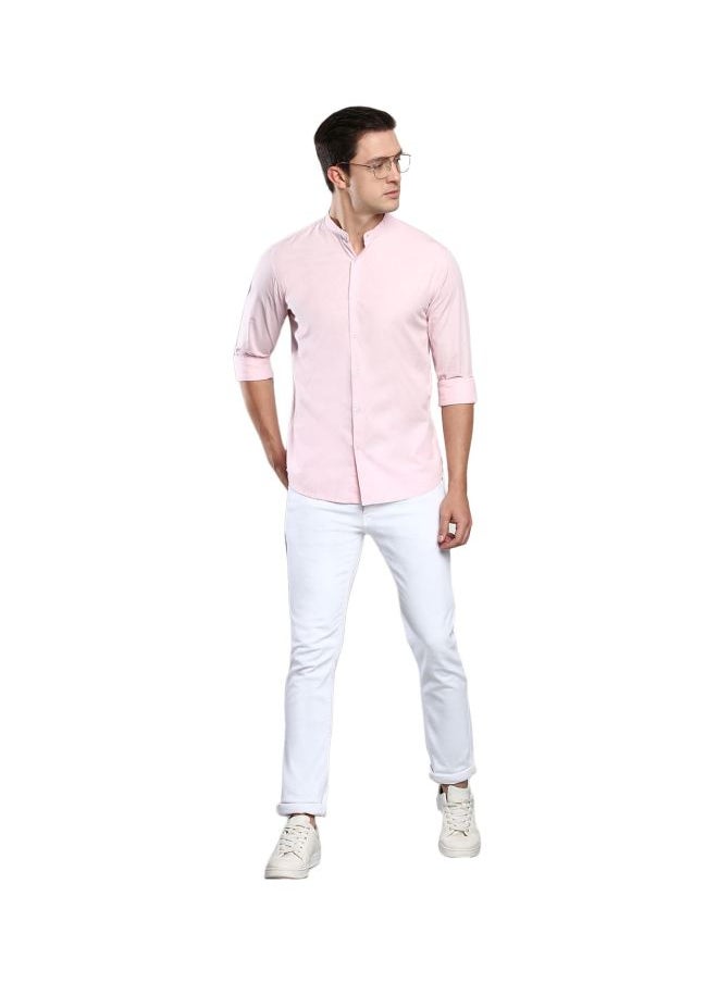 Men's Pink Slim Fit Casual Spread Shirt - pzsku/ZE604953E9602FC4023F5Z/45/_/1735037557/de50c345-c416-4dde-bad4-e8ea8cfb0cd6