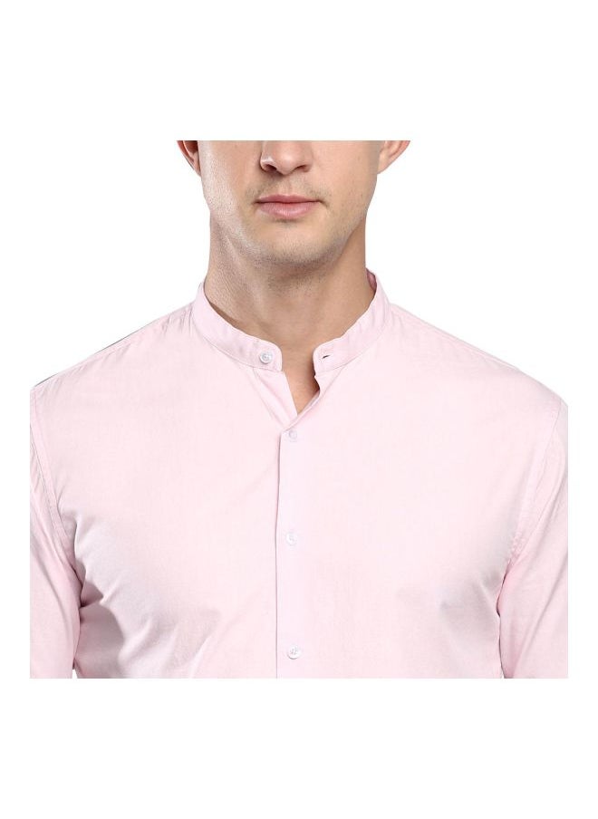 Men's Pink Slim Fit Casual Spread Shirt - pzsku/ZE604953E9602FC4023F5Z/45/_/1735037562/9d1fb30d-b9b1-493a-af39-24542d31d572