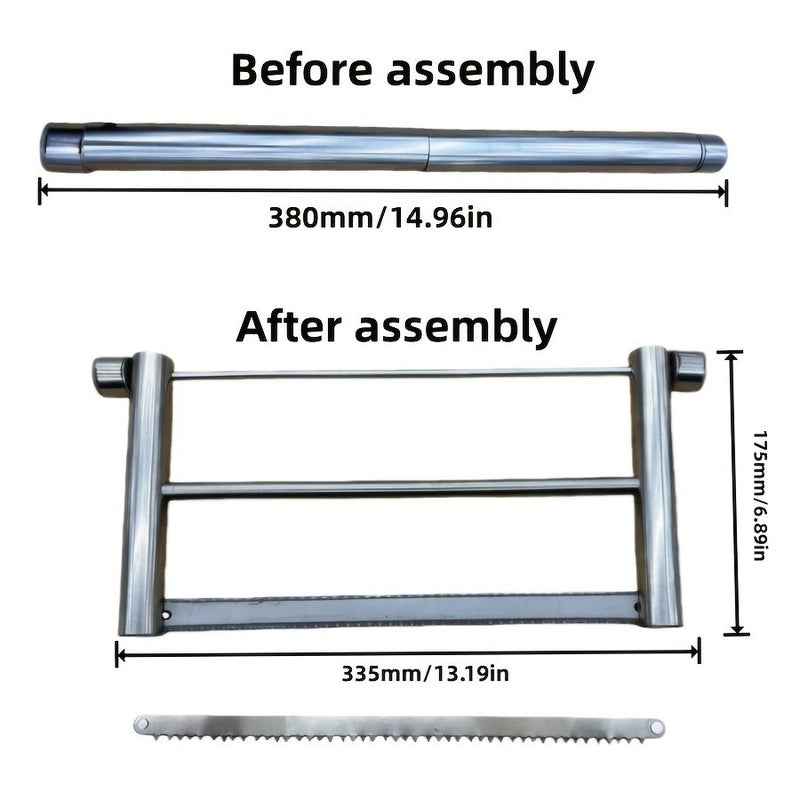 Stainless Steel Handheld Saw For Yard Trimming Pruning With 1 Spare Blade - Image 3