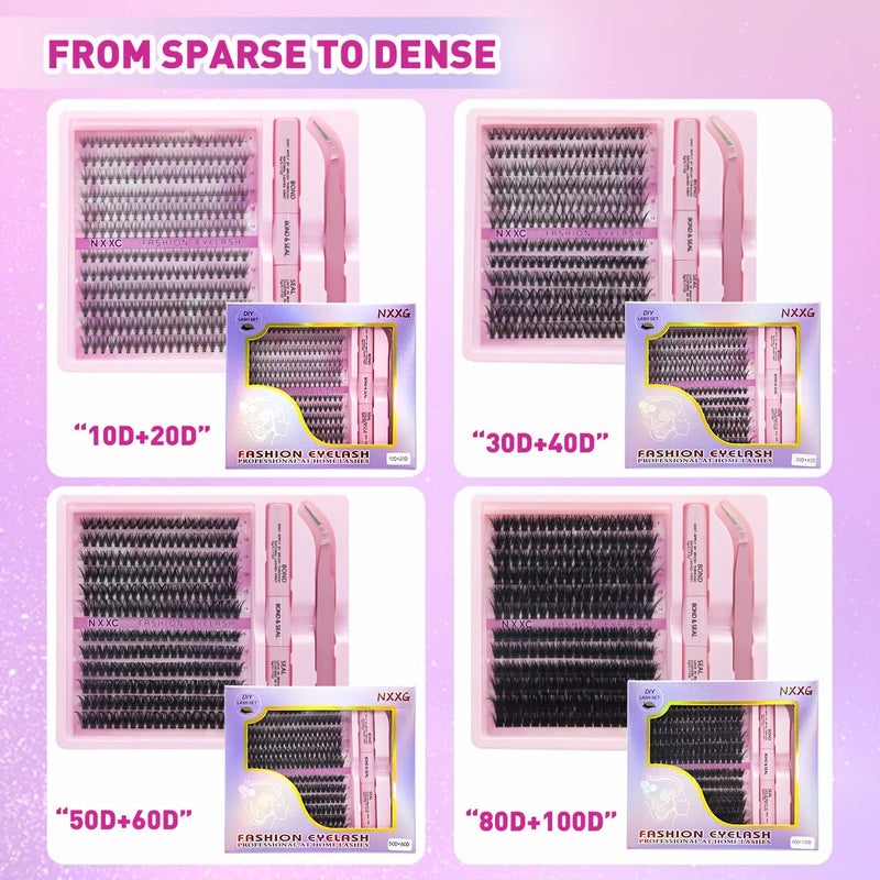 50D 60D رموش مختلطة بتجعيد حرف D بطول 9 مم إلى 14 مم على نمط المانجا الطبيعي - Image 3