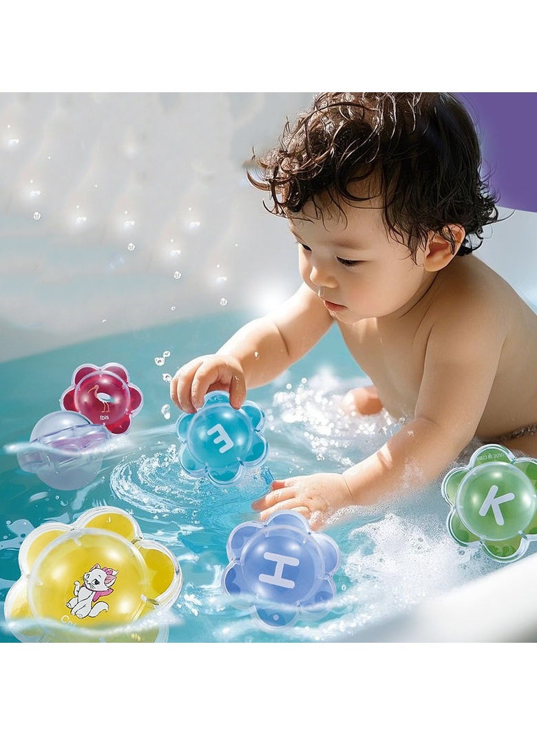 Petal floating bathtub toy, 10 piece bathtub digital set, educational water swimming pool toy learning activity, preschool shower toy gift  - Image 1