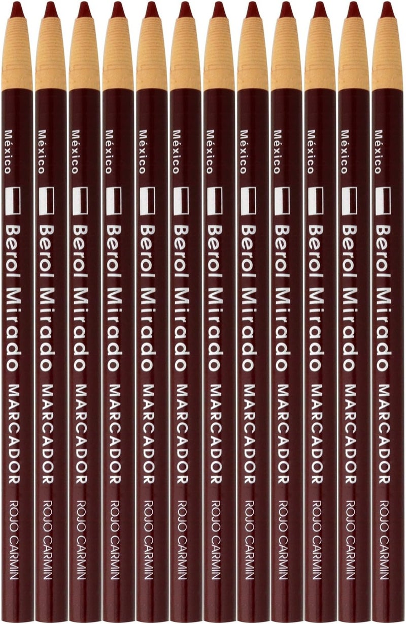 Berol Mirado Peel Off China Markers, Red, Dozen - 19409 - Image 1