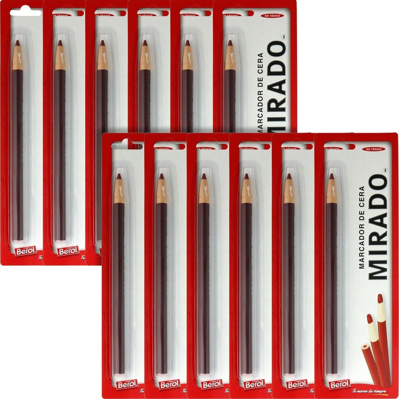 Berol Mirado Peel Off China Markers, Red, Dozen - 19409 - Image 2