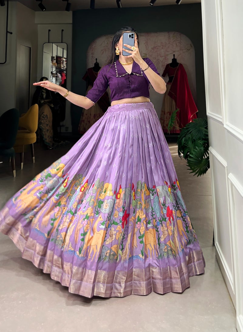 Co-ord Set Collection Purple    Lehenga & Lavender Blouse  - Image 4