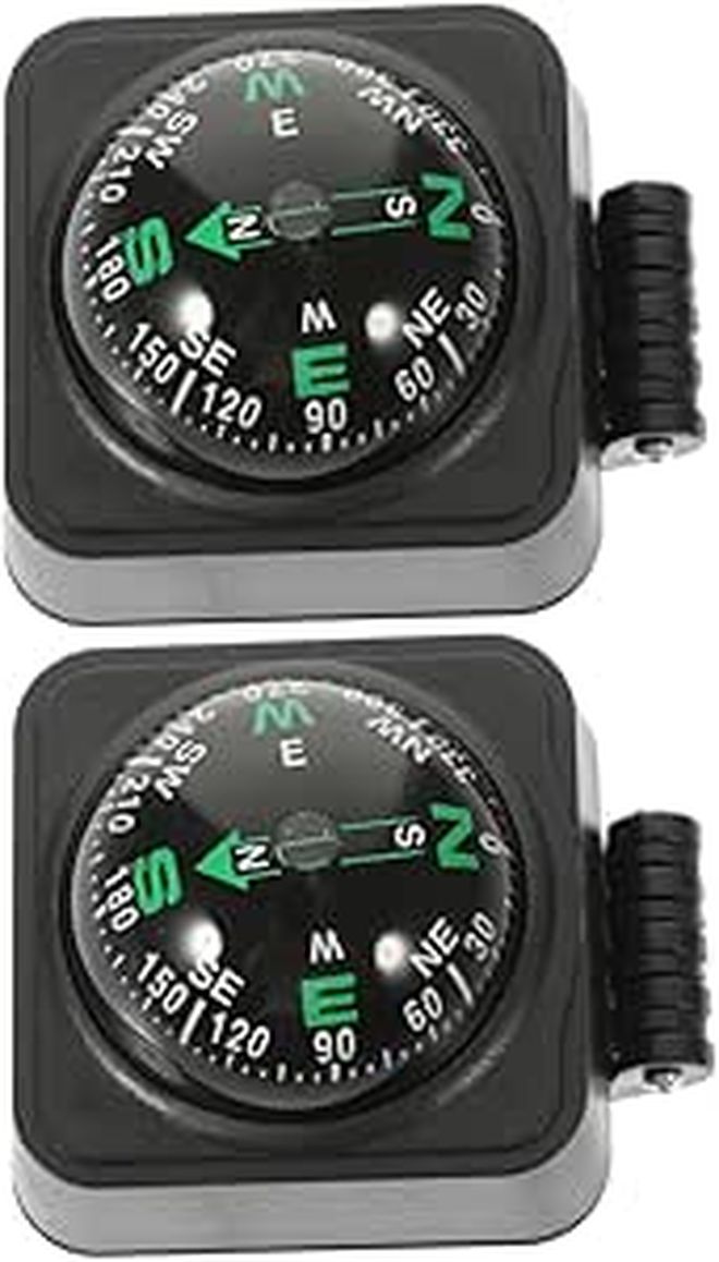2Pcs Adjustable Ball Compass With Self Adhesive Base For Car Truck Dashboard - Image 1