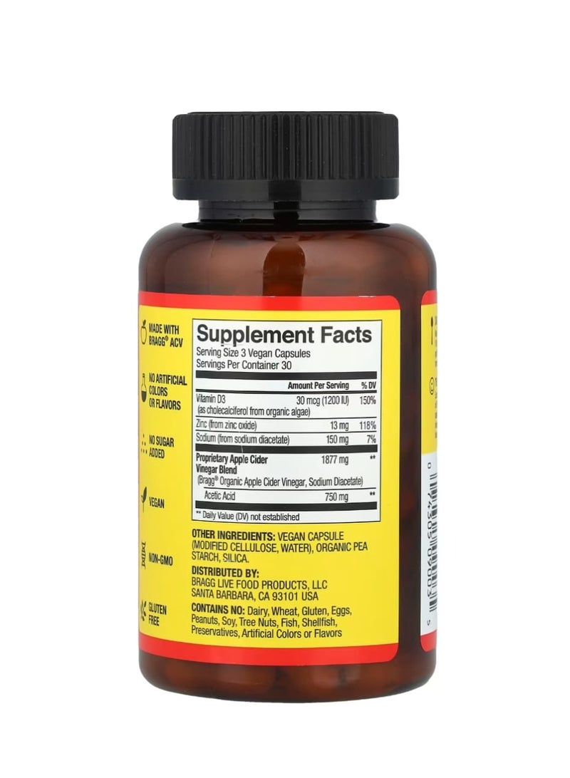 Bragg Apple Cider Vinegar 90 Capsules - Image 2