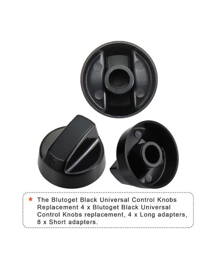 Blutoget 4-Pack Stove Oven Control Knobs with 12 Adapters Universal Replacement Control Knobs for Most Gas and Electric Ovens Stoves Ranges - Image 3
