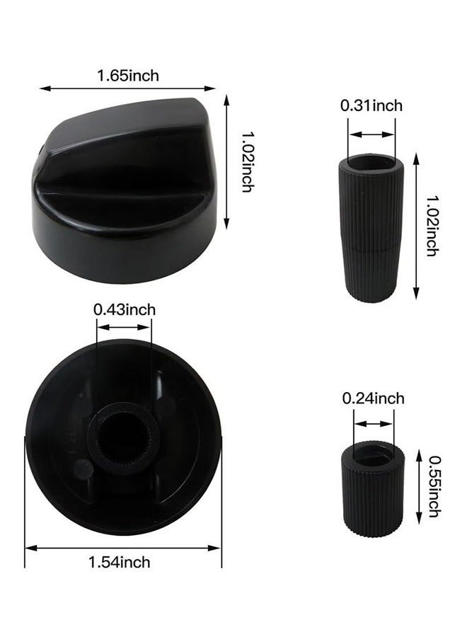 Blutoget 4-Pack Stove Oven Control Knobs with 12 Adapters Universal Replacement Control Knobs for Most Gas and Electric Ovens Stoves Ranges - Image 5