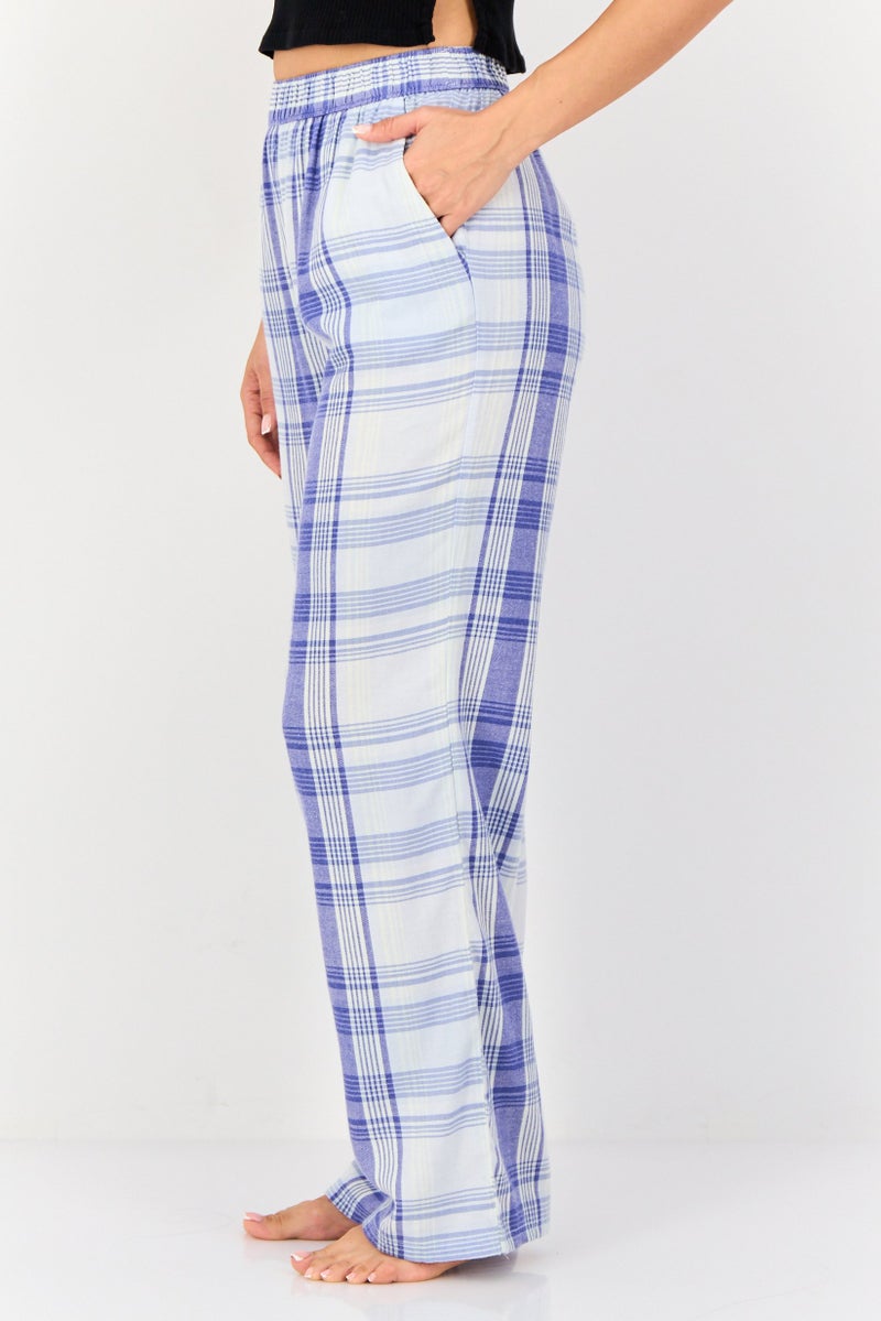 FOREVER 21 Women Plaid Sleepwear Pants, Multicolor - Image 3