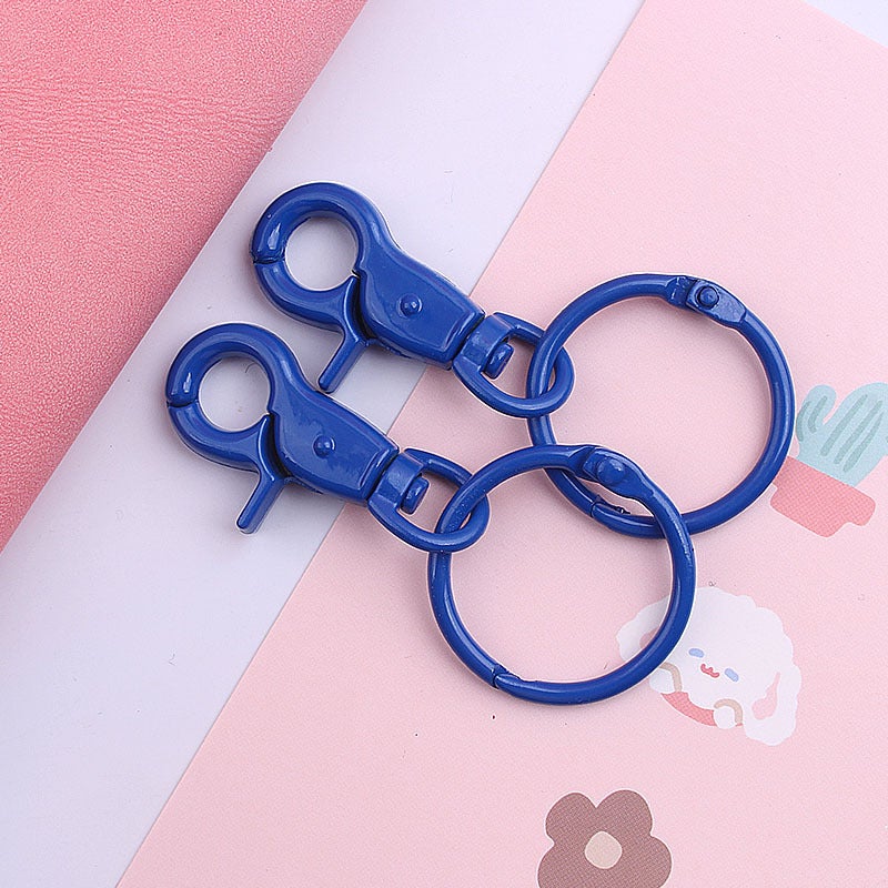 Colorful Painted Keychain Clasp Jewelry Dark Blue 